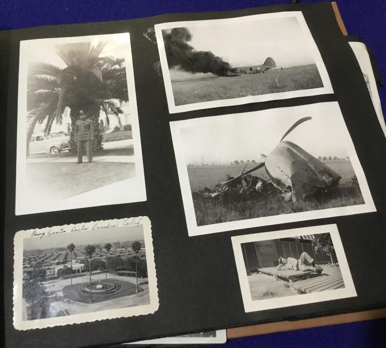 US Photo Album San Francisco to Belgium with US Army marked Baseball Glove - Image 4