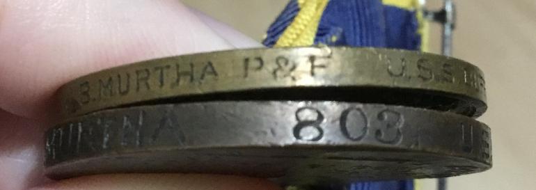 TWO RIM NAMED NAVY SPANISH CAMPAIGN MEDALS - Image 2