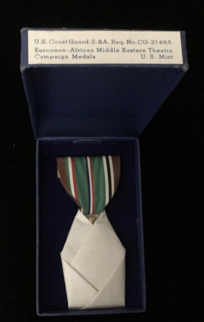 U.S. COAST GUARD EUROPEAN MEDAL with BOX