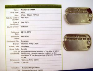 WWII WOMEN'S DOG TAGS WAC CHAPLAINS ASST.