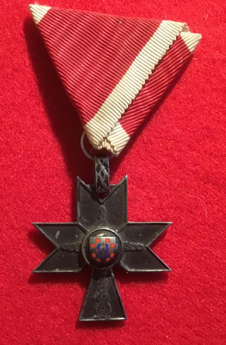 CROATIA ORDER OF THE IRON TREFOIL 4TH CLASS