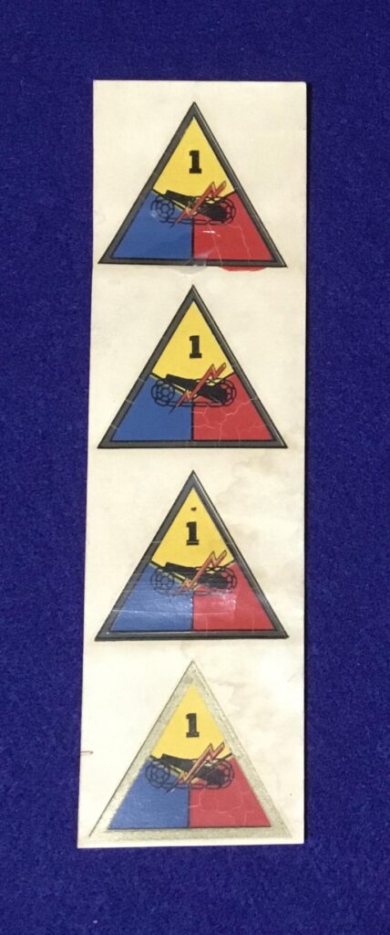 1st ARMORED TANK DECALS