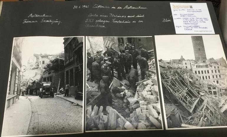 GERMAN PHOTO ALBUM SHOWING CITY BOMB DAMAGE - Image 2