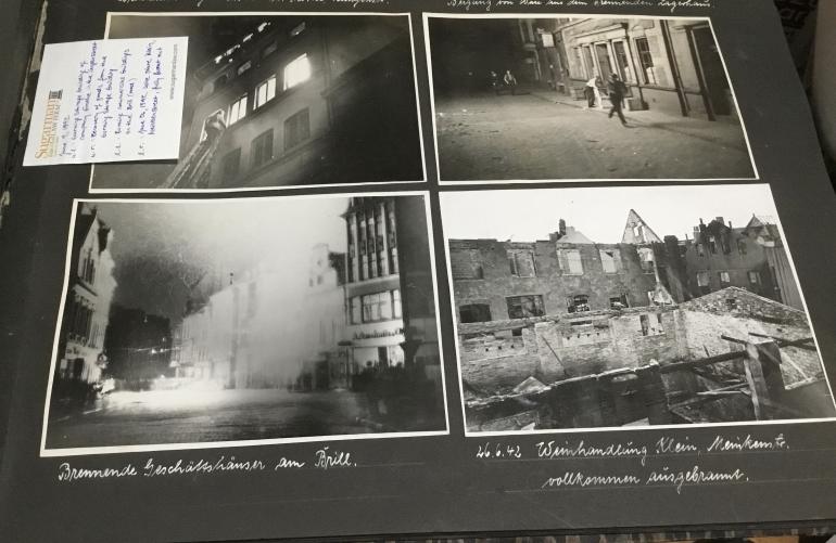 GERMAN PHOTO ALBUM SHOWING CITY BOMB DAMAGE - Image 3