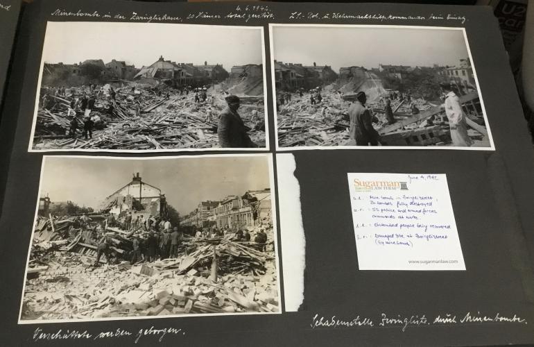 GERMAN PHOTO ALBUM SHOWING CITY BOMB DAMAGE - Image 5