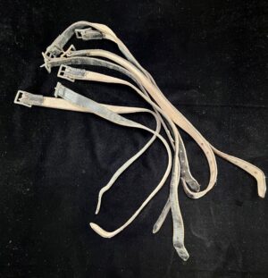 BLACK LEATHER BED ROLL STRAPS