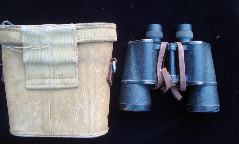 JAPANESE MILITARY BINOCULARS with CASE - Image 2