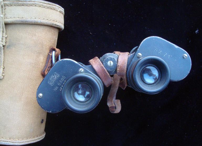 JAPANESE MILITARY BINOCULARS with CASE - Image 3