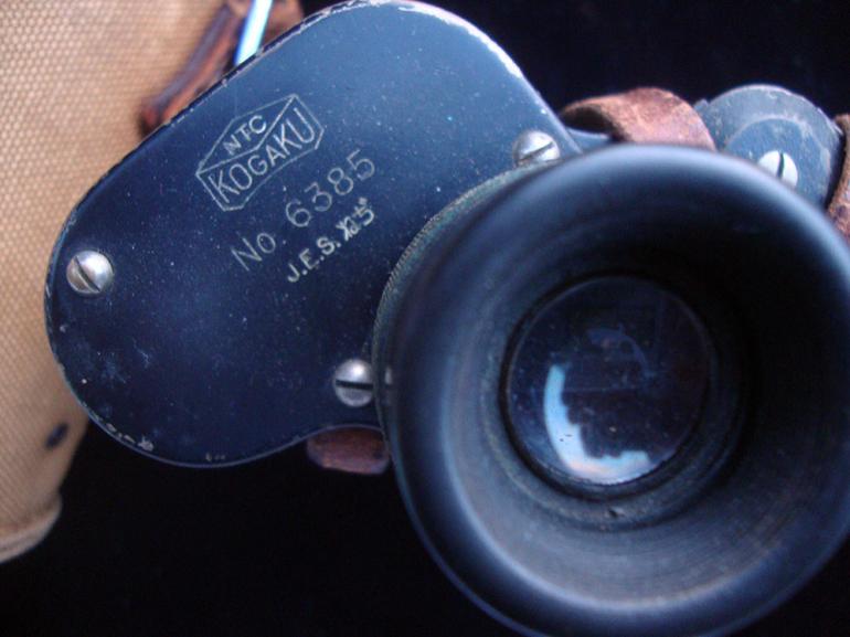 JAPANESE MILITARY BINOCULARS with CASE - Image 4
