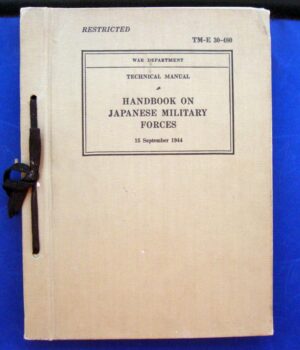 WW2 JAPANESE TM-E 30-480 1944