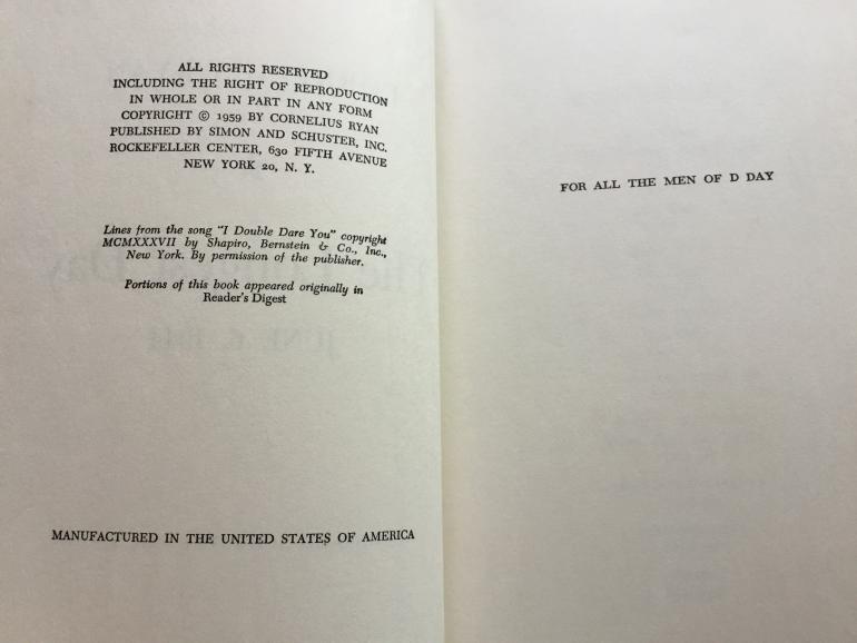 THE LONGEST DAY FIRST EDITION BOOK - Image 3