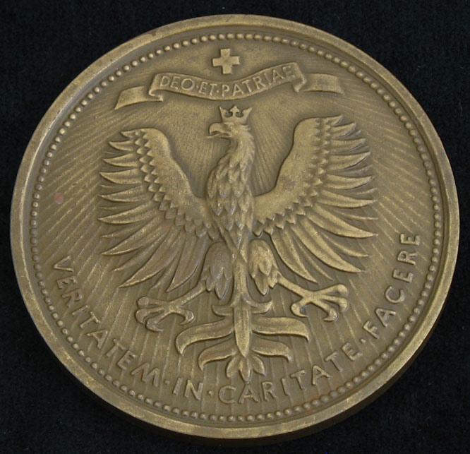 POLISH TABLE MEDAL - POPE JOHN PAUL II at LUBLIN UNIVERSITY