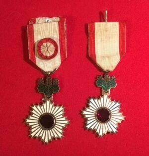 JAPANESE 4TH & 5TH CLASS ORDER OF THE RISING SUN