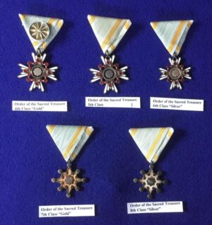 JAPANESE SACRED TREASURE MEDALS 4/5/6/7/8/ CLASS