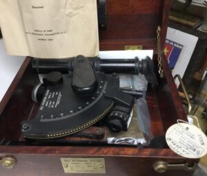 WWII U.S. NAVY BALL SEXTANT CASED