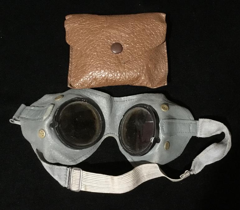 LEATHER SUN GOGGLES with CASE