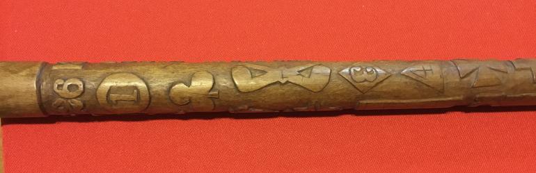 CARVED CIVIL WAR WALKING STICK - Image 2