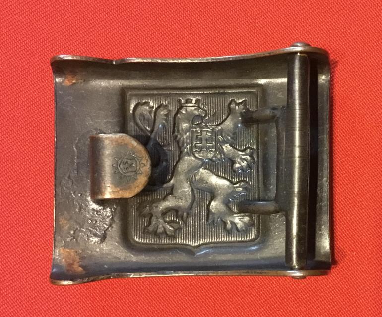 WWII CZECHOSLOVAKIAN ARMY ENLISTED BUCKLE - Image 2