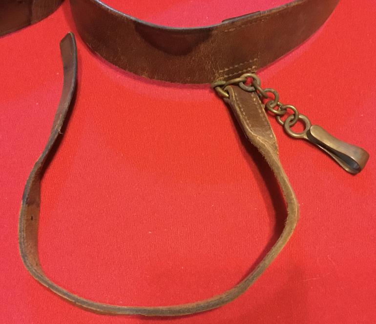 EARLY GERMAN BELT AND SWORD HANGER - Image 3
