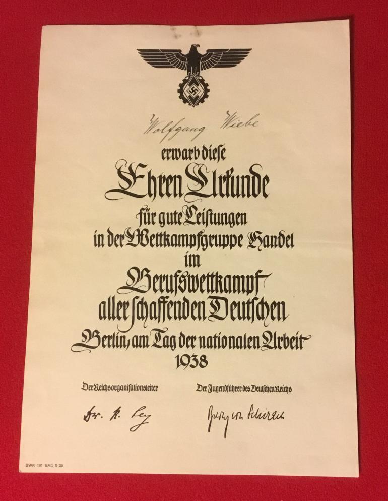 HITLER YOUTH TRADE COMPETITION DOCUMENTS - Image 4