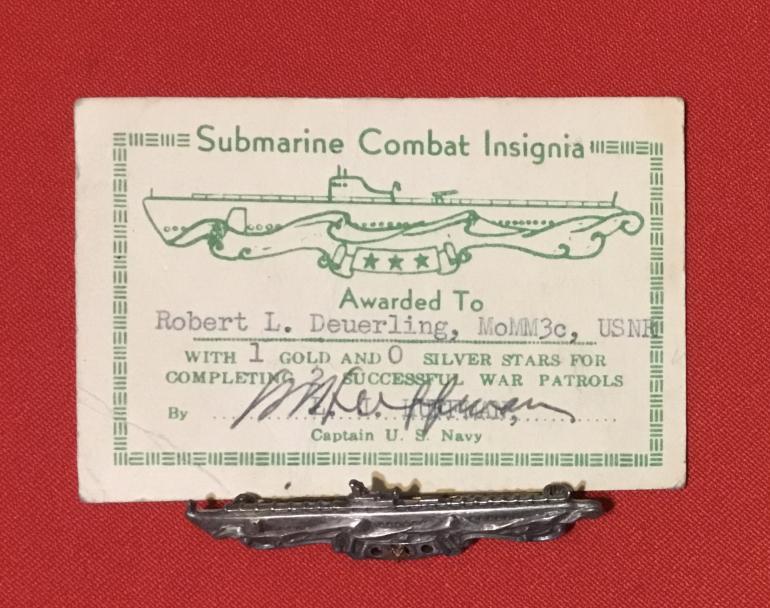 USS HARDHEAD SUBMARINE COMBAT PATROL BADGE - Image 2