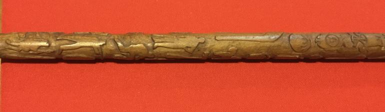 CARVED CIVIL WAR WALKING STICK - Image 3