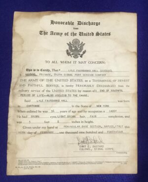 HONORABLE DISCHARGE and XXX PENDENT