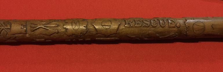 CARVED CIVIL WAR WALKING STICK - Image 6