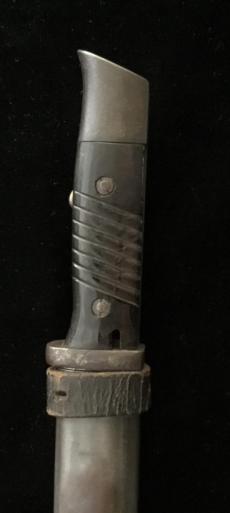K98 BAYONET & SCABBARD CUT DOWN FOR FIGHTING KNIFE