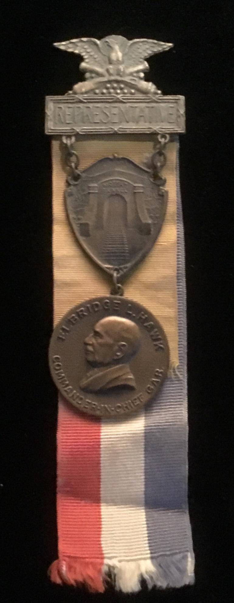 GAR NATIONAL ENCAMPMENT REPRESENTATIVE BADGE FOR 1928