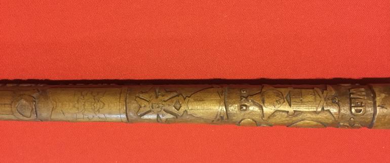 CARVED CIVIL WAR WALKING STICK - Image 11