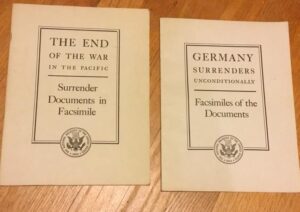 GERMAN & JAPANESE SURRENDER DOCUMENTS IN FACSIMILE