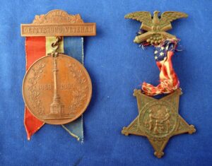 NYS GETTYSBURG MEDAL with GAR MEDAL