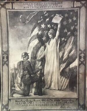 WWI WOUNDED IN ACTION ACCOLADE