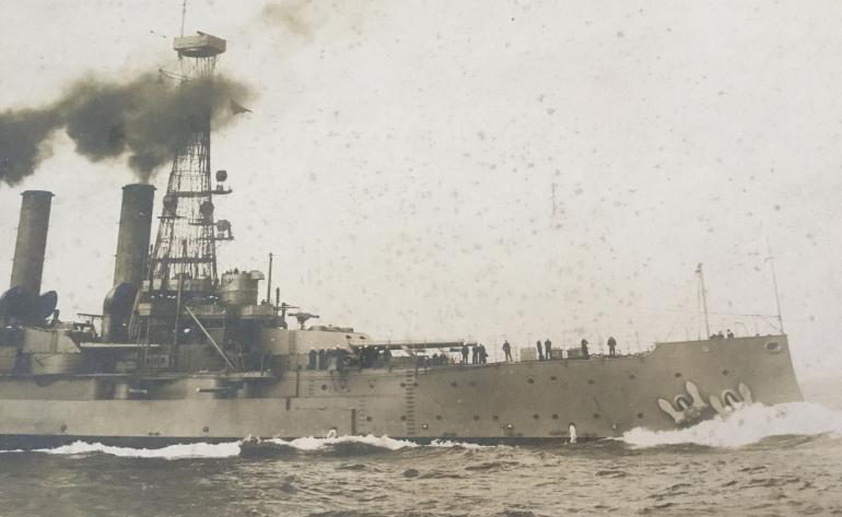 LARGE USS LOUISIANA BB-19 BATTLESHIP PHOTO - Image 4