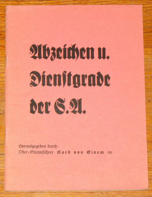 Abzeichen und Dienstgrade der SA
