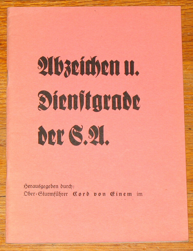 Abzeichen und Dienstgrade der SA