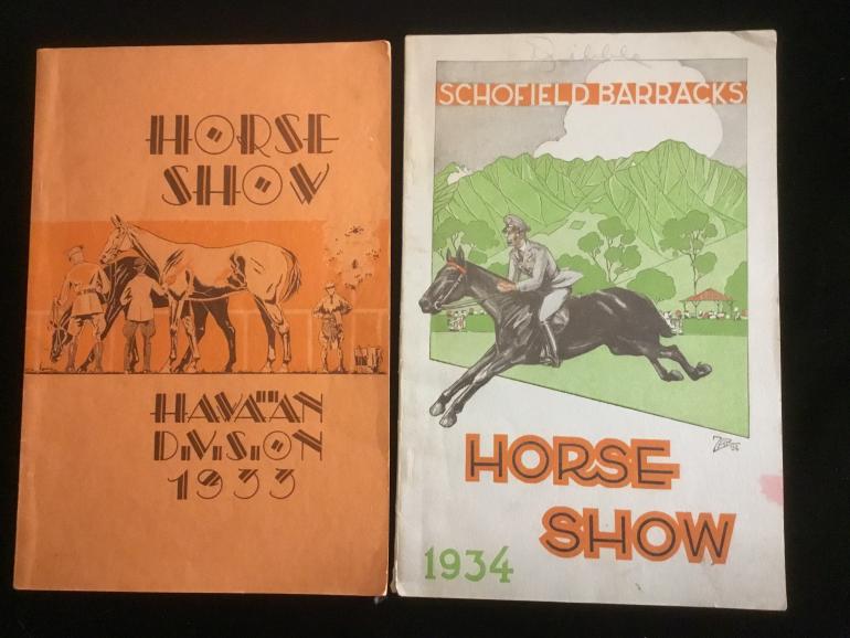TWO SCHOFIELD BARRACKS HORSE SHOW BOOKLETS 1933/34