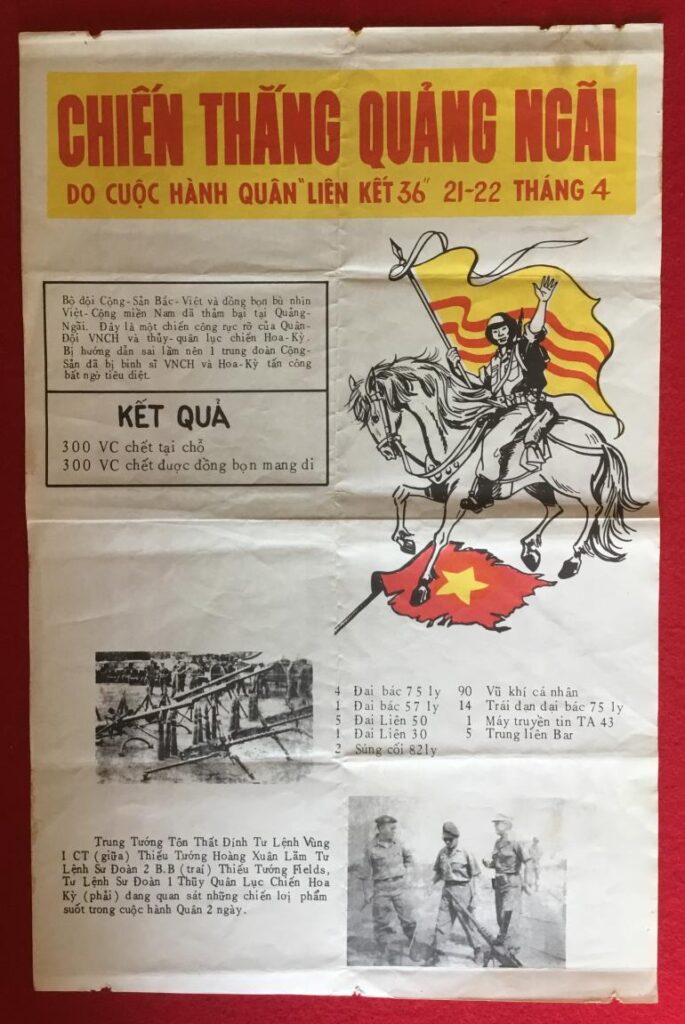 VIETNAM GOVERNMENT POSTER FOR BATTLE VICTORY