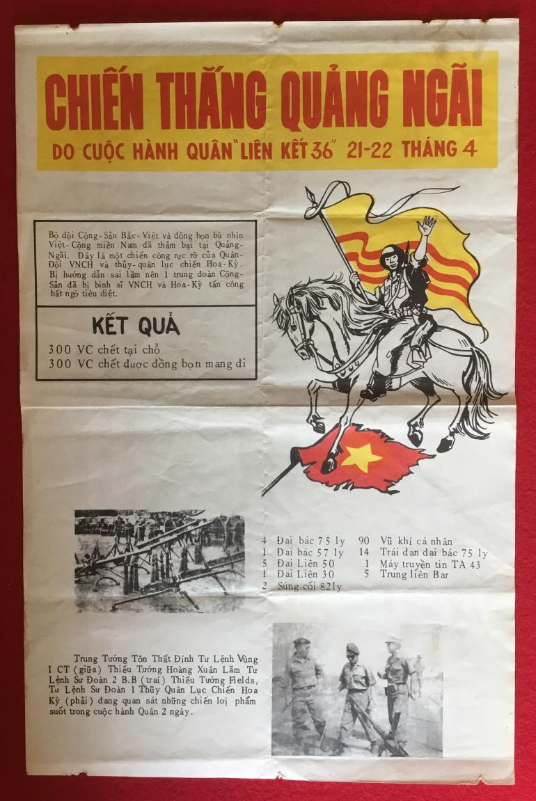 VIETNAM GOVERNMENT POSTER FOR BATTLE VICTORY