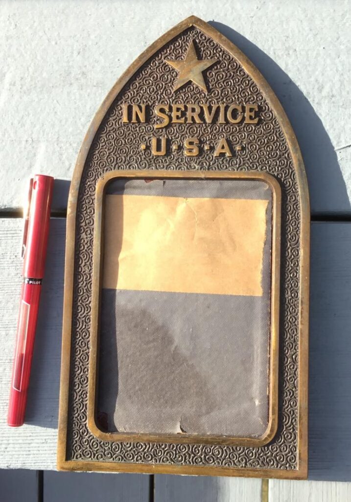 BRONZE WWI PICTURE FRAME