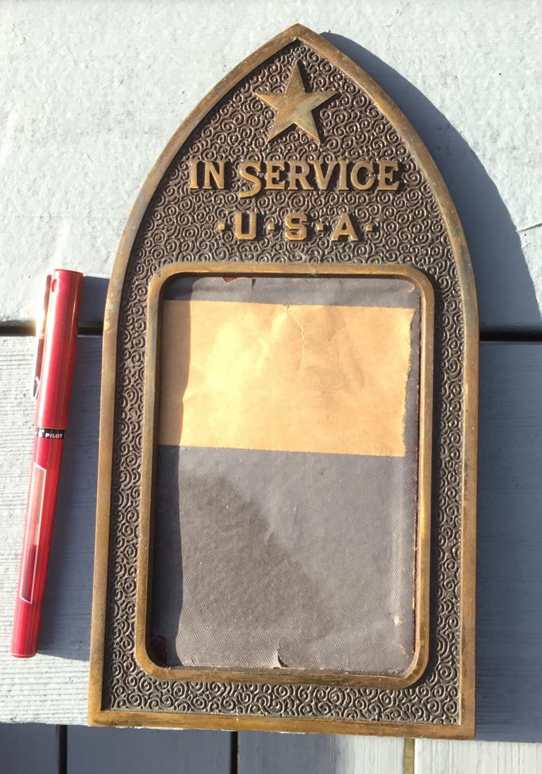BRONZE WWI PICTURE FRAME