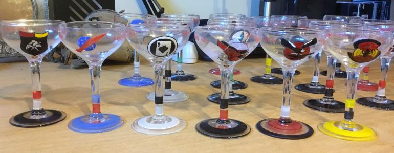ONE OF A KIND WWII U.S. NAVY DRINKING GLASSES FOR AIRCRAFT CARRIERS - Image 3