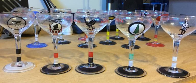 ONE OF A KIND WWII U.S. NAVY DRINKING GLASSES FOR AIRCRAFT CARRIERS - Image 4