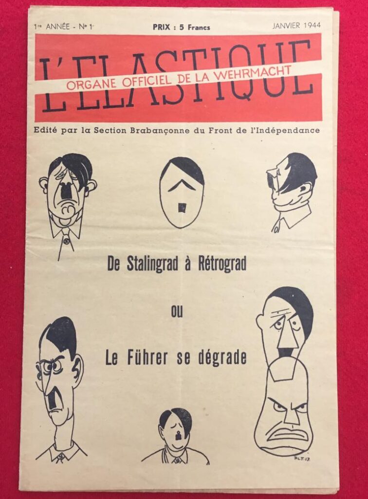 ORIGINAL BELGIAN RESISTANCE LEAFLET JANUARY 1944