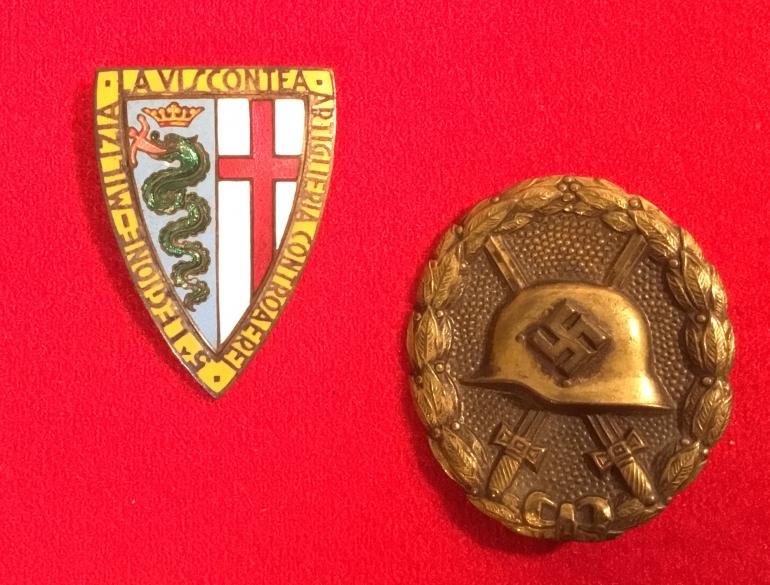 WWII ITALIAN ANTI AIR ARTILLERY UNIT BADGE - Image 3