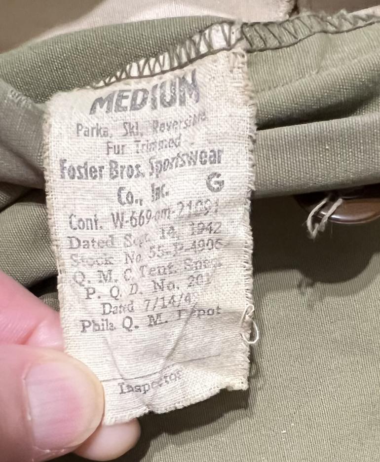 WWII U.S. ARMY REVERSIBLE ANORAK PARKA - Image 4