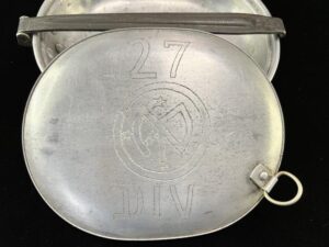 US WWI 27th DIVISION ENGRAVED MESS KIT