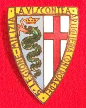 WWII ITALIAN ANTI AIR ARTILLERY UNIT BADGE